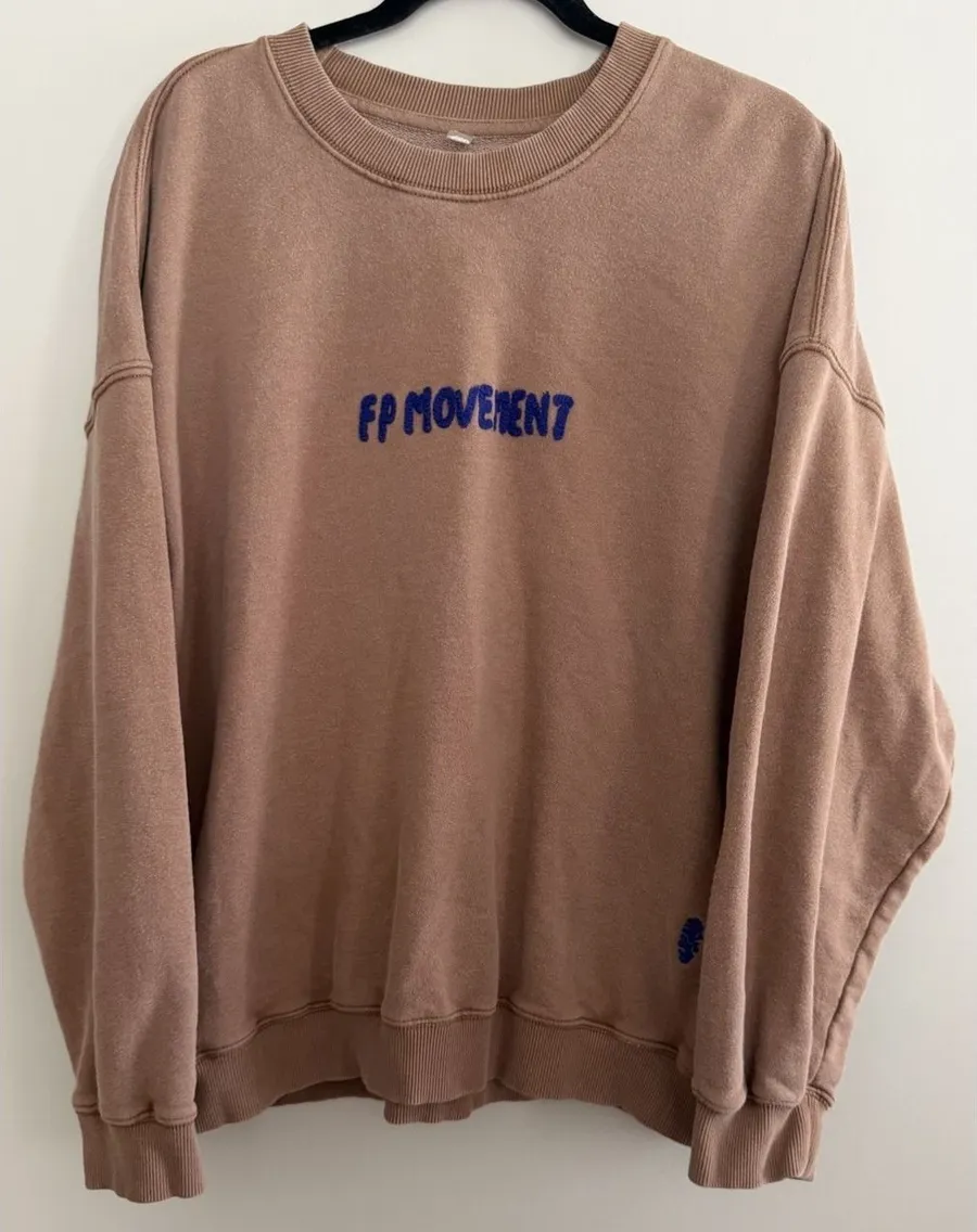 Free People Movement All Star Embroidered Pullover Twig Combo Women's Medium