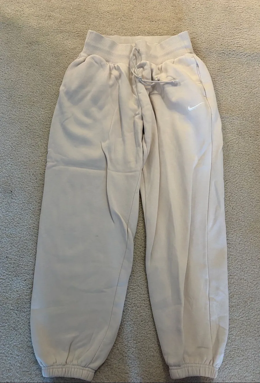 Nike Cream Beige Swoosh Joggers