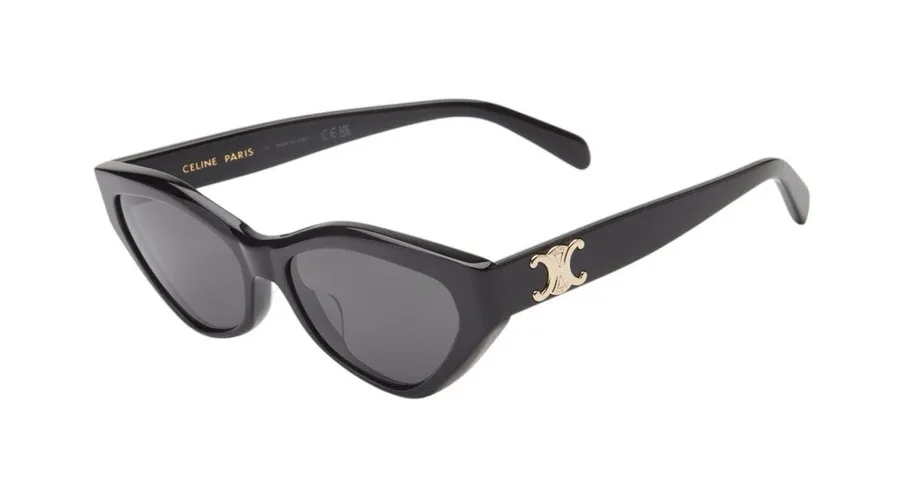 Celine NWT Triomphe 17 56MM Cateye Sunglasses in Black with Leather Crossbody