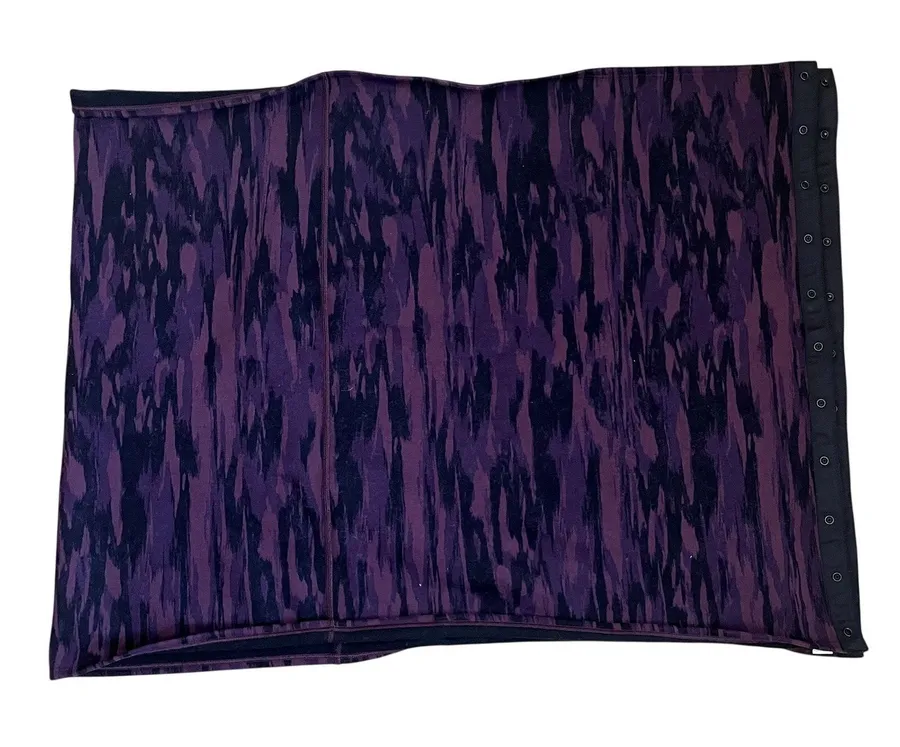 Lululemon vinyasa scarf reversible purple snap wrap textured OS strap detail