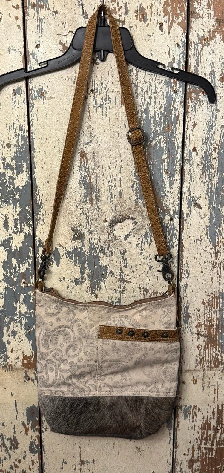 Myra Bag women's handbag calf hair leather crossbody purse western boho