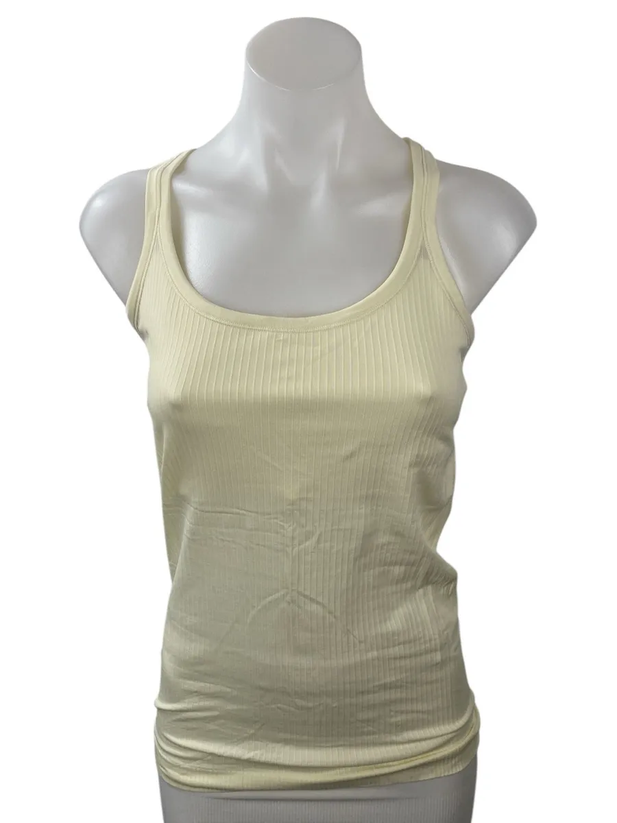 Lululemon Womens Cream Scoop Neck Sleeveless Yoga Athletic Activewear Tank Top 8