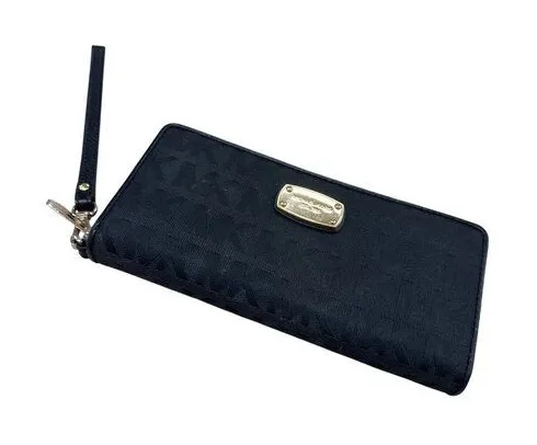 Michael Kors Womens Black Logo Wristlet Wallet SKU 7326