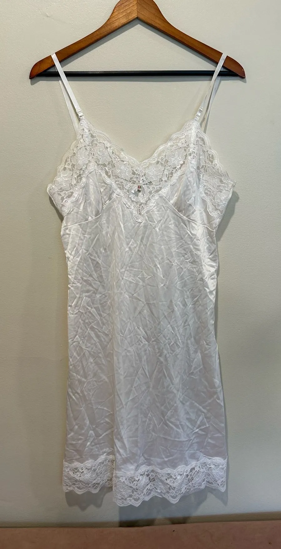 Vintage white slip dress Size M