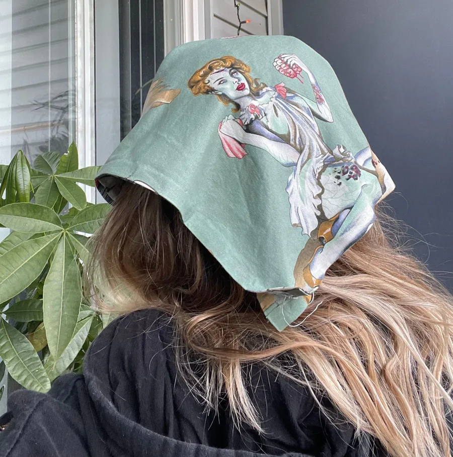 girls bandana Green