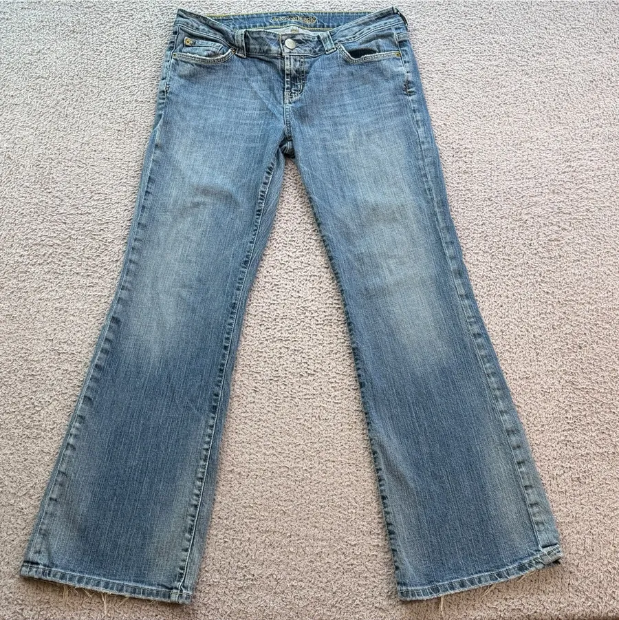 American Eagle Boyfriend 77 Jeans Women’s 10 Short Low Rise Bootcut Flare Y2K