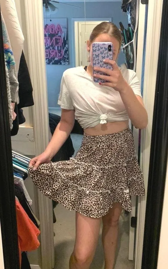 Leopard Print Skirt