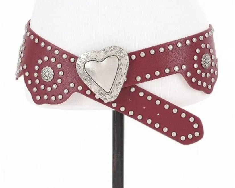 Leather Belt Red