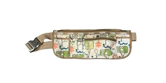 Lesportsac y2k nylon Fanny bulb bag pack waist printed tan beige