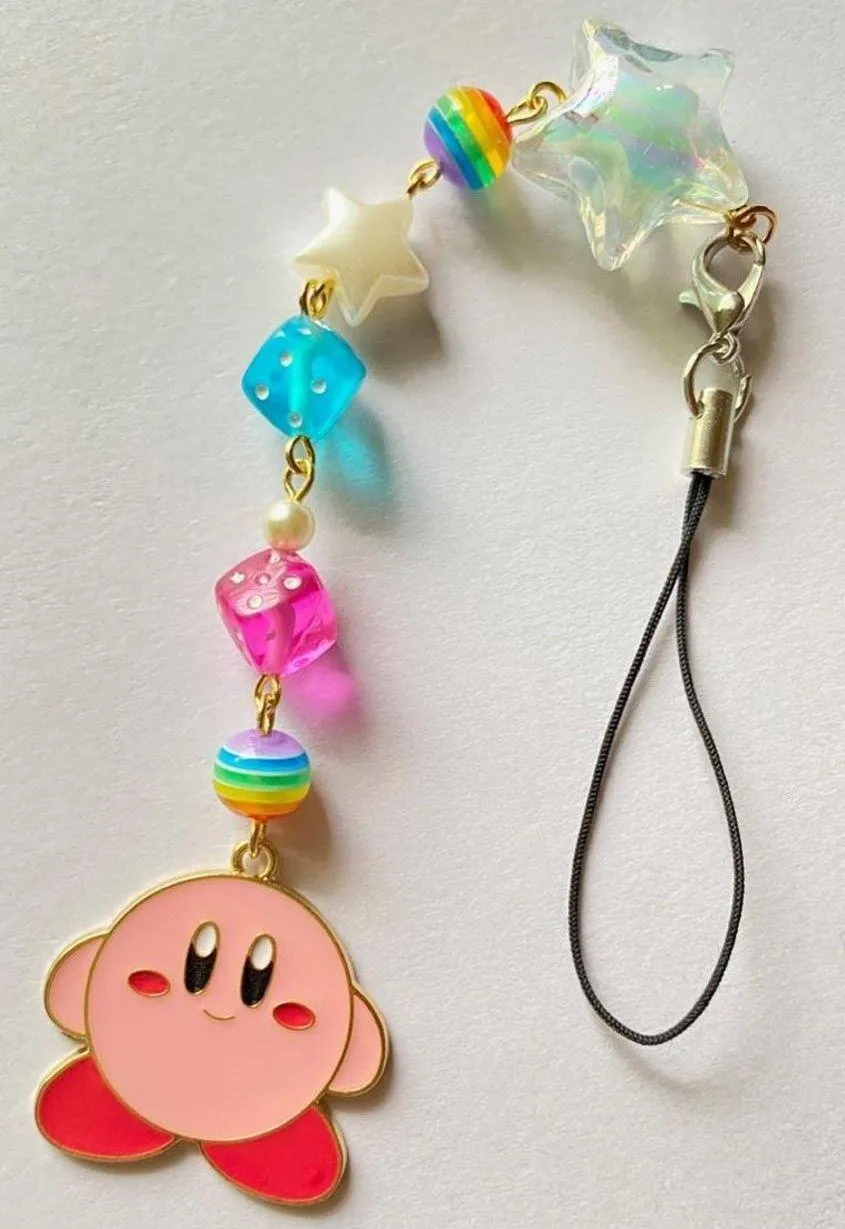 Kawaii retro y2k Kirby phone strap/accessory/keychain/bag charm/display💖