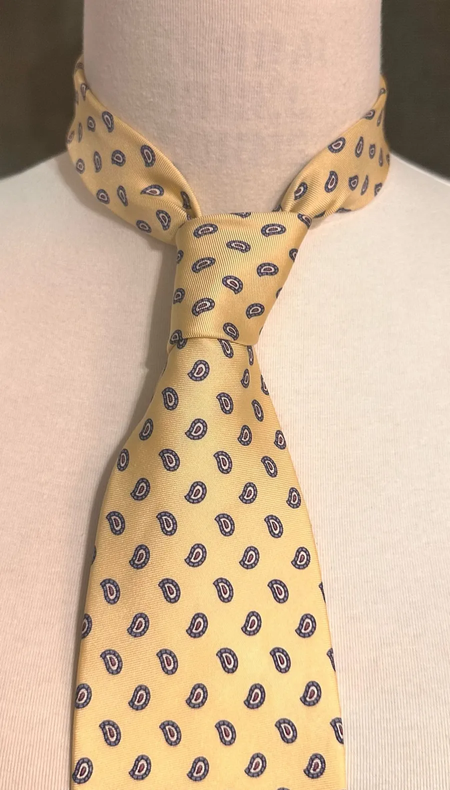 Stafford Men's Tie Silk Yellow Geometric Vintage Classic Necktie Office wear