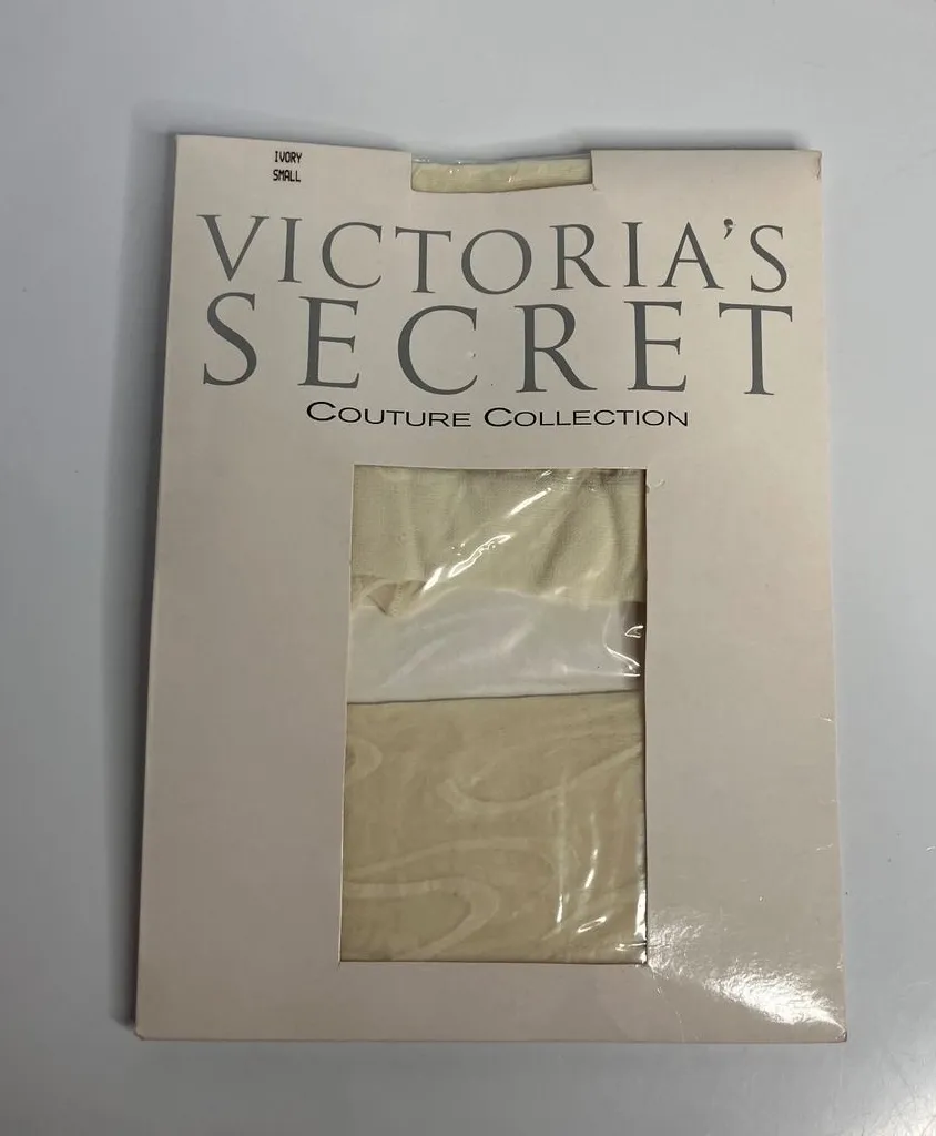 Victoria's Secret Pantyhose Womens Small Ivory New Waver Couture Collection