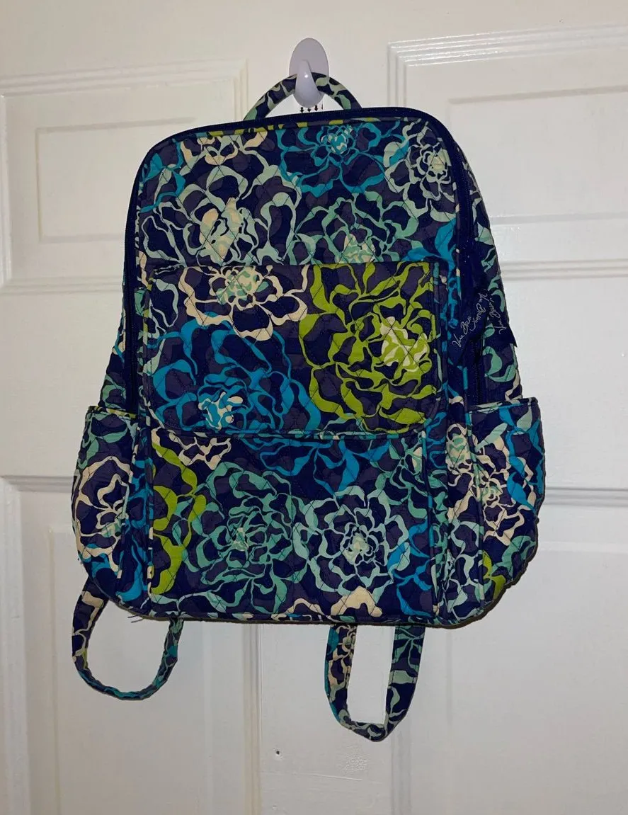 Vera Bradley Floral (Katarina Blues, Fall 2015) Quilted Backpack