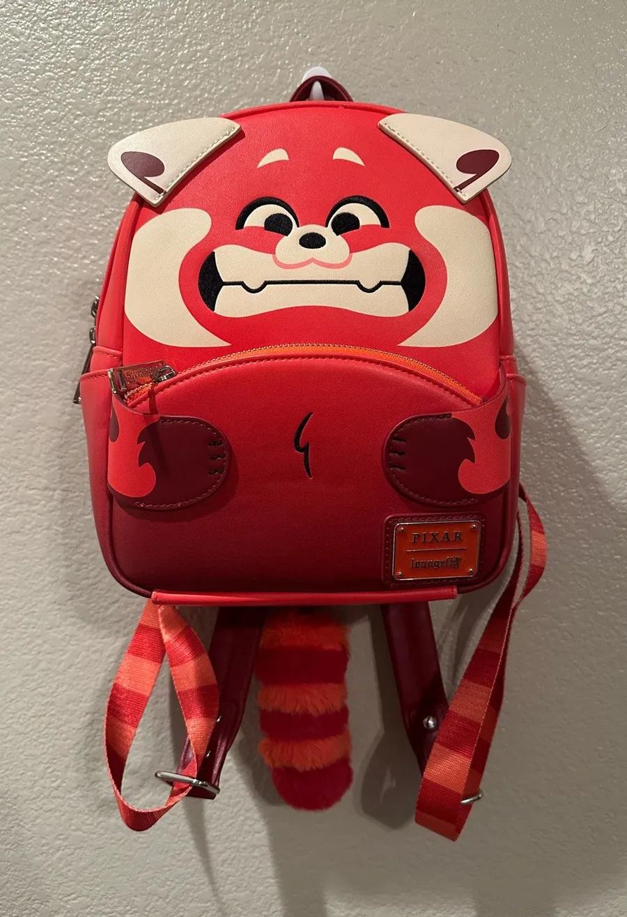 NWOT Disney Loungefly Pixar Turning Red Mei Red Panda Cosplay Mini Backpack