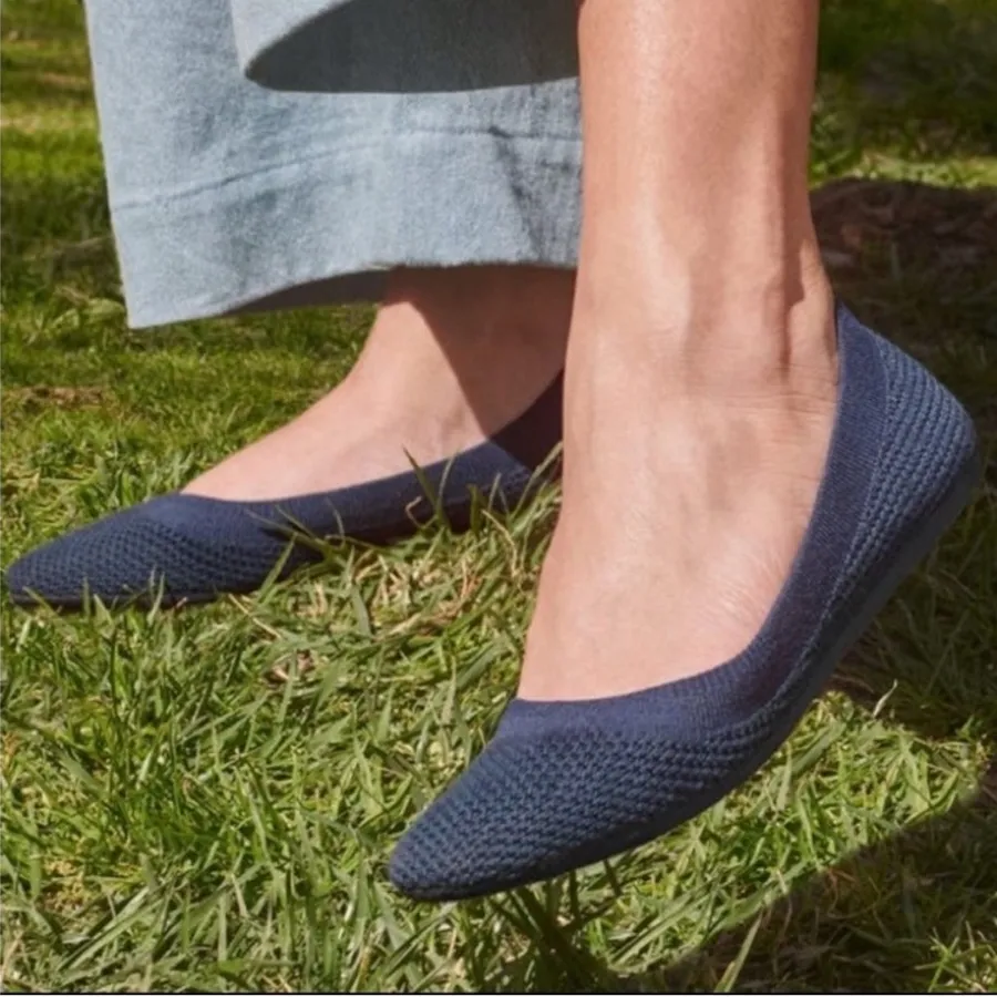Allbirds Tree Breezers Slip On Shoes Ballet Flats 6 Navy Blue Preppy Minimal