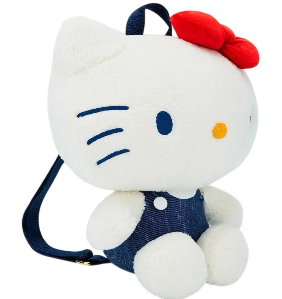 Hello Kitty Sherpa Figural Plush Backpack nwt
