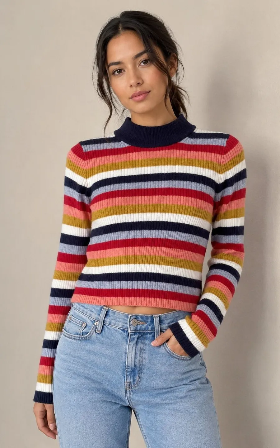 Madewell Striped Sweater XS Merino