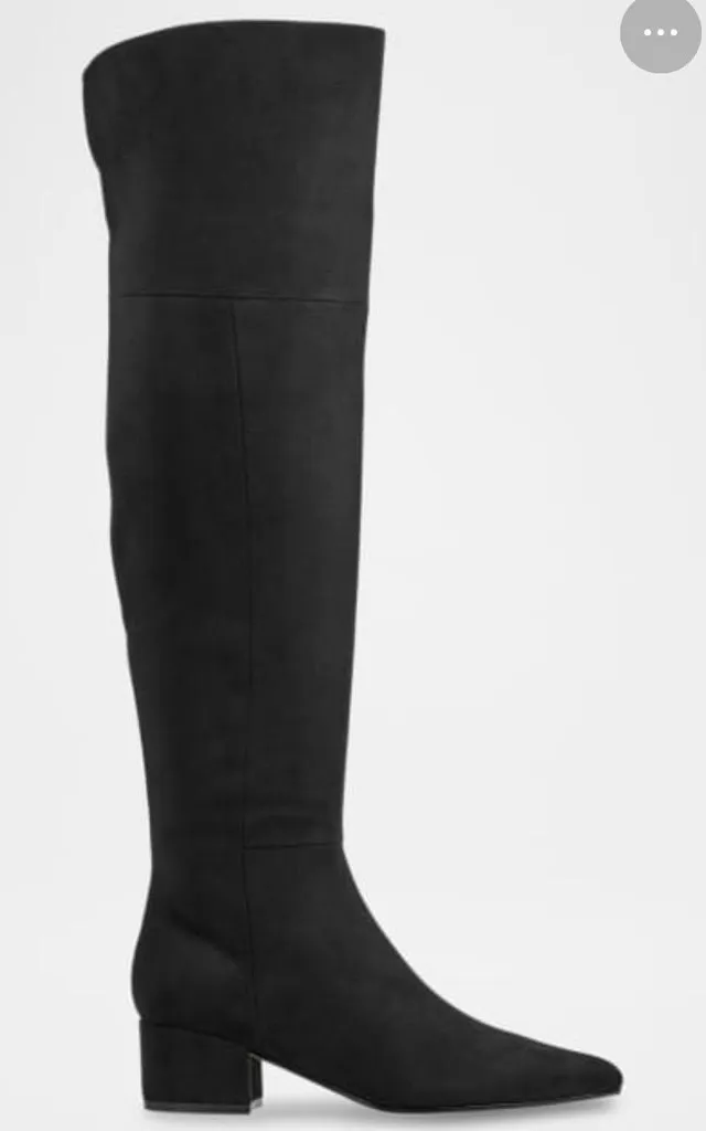 NEW Marc Fisher Women's LTD Lottie Over The Knee Black Suede Dress Boots 5.5