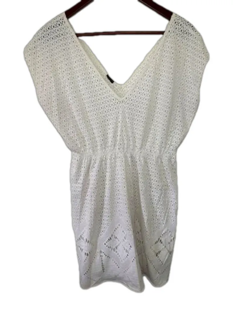 Zingara Women's Small White Crochet Swimsuit Cover Up Lightweight Size 2