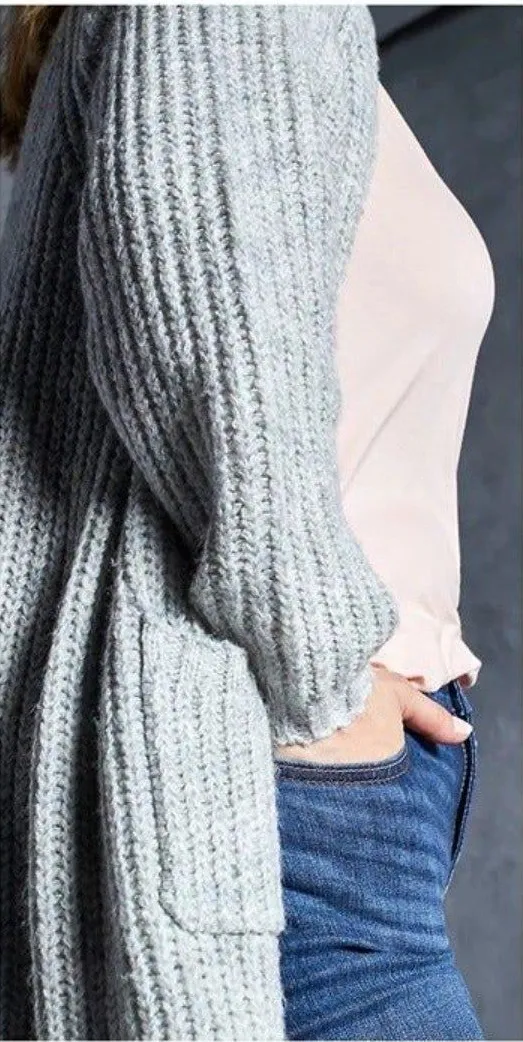 Torrid Light Grey Open Front Duster Cardigan