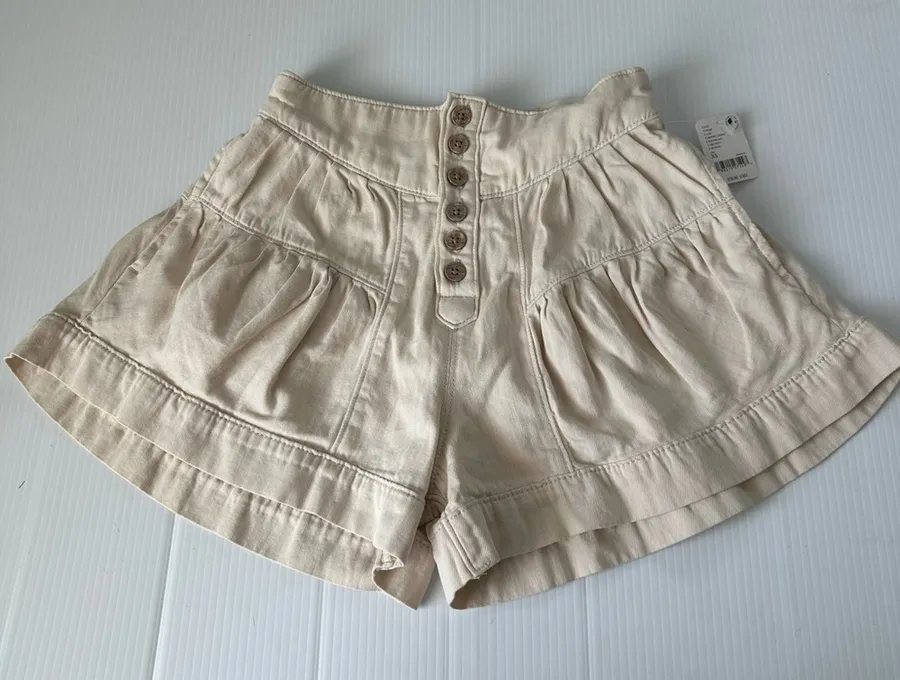Free People Fleur Denim Shorts Bright Lights NWT, XS
