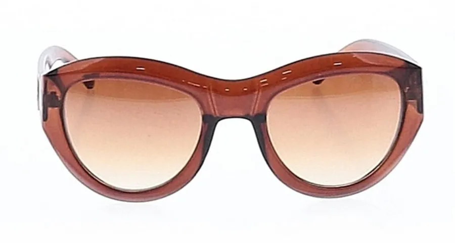 TORY BURCH Logo Brown Gradient Oversized Sunglasses