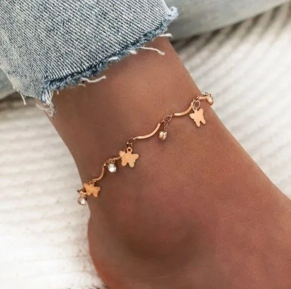 3/$30 ๐ Butterfly Charm Anklet Gold