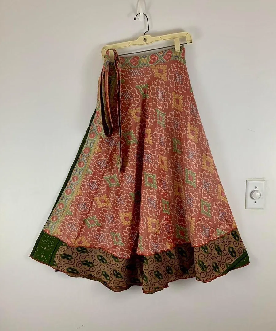 Reversible Maxi Wrap Skirt BINW212 Multiple