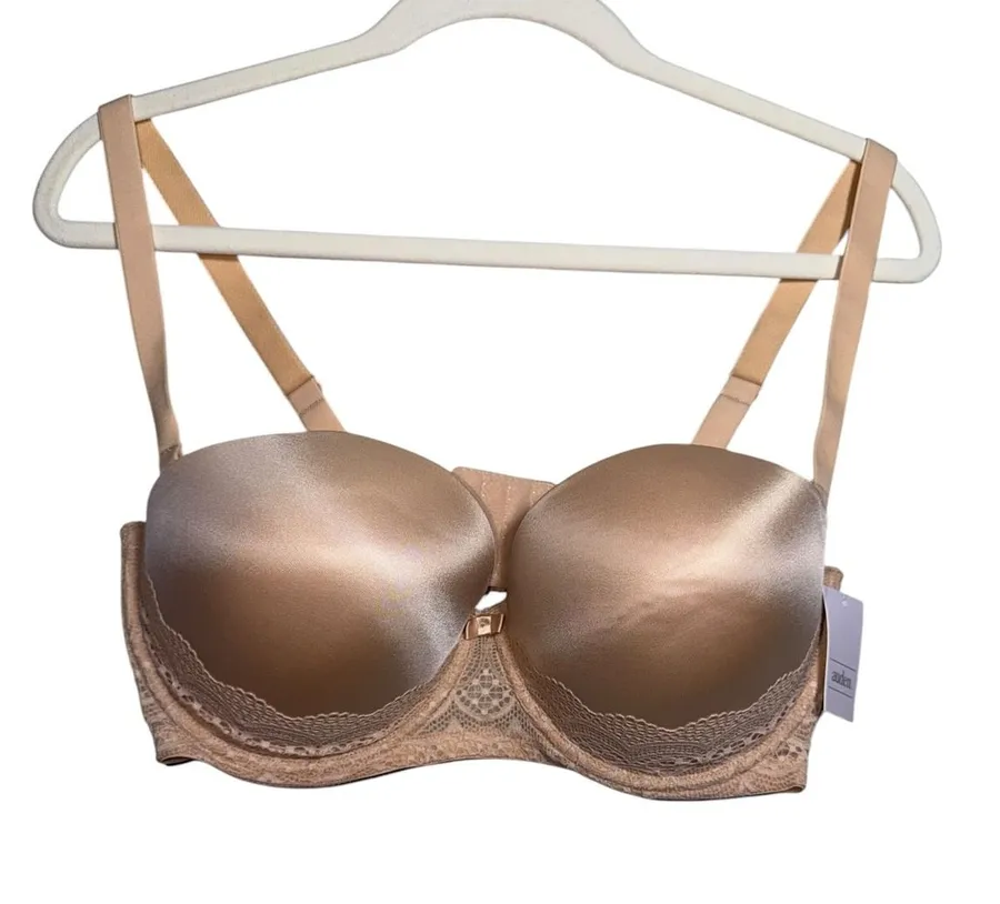Auden 552441 Plunge Push Up Strapless Convertible Bra Soft Beige 40C NWT Tan Size undefined
