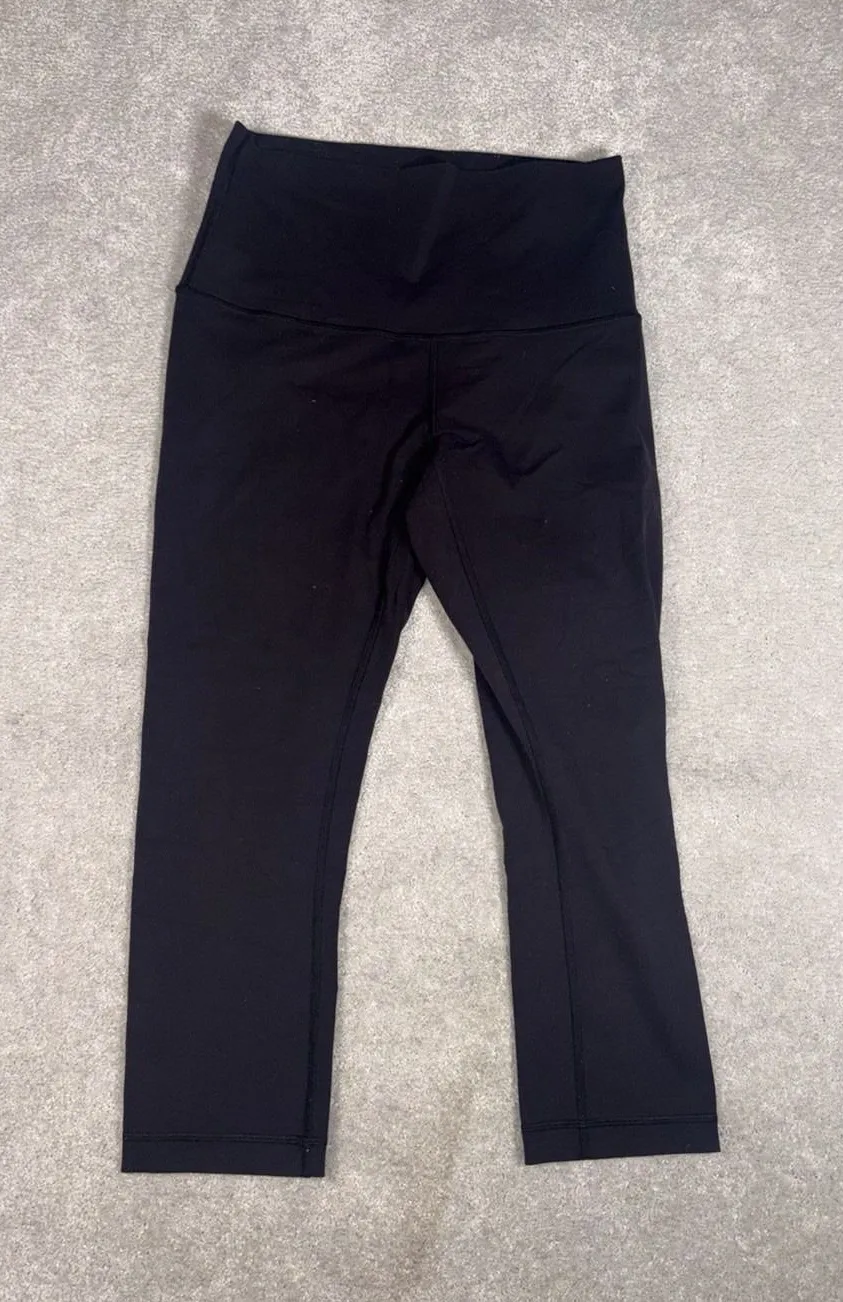 lululemon black capri leggings 8 cropped