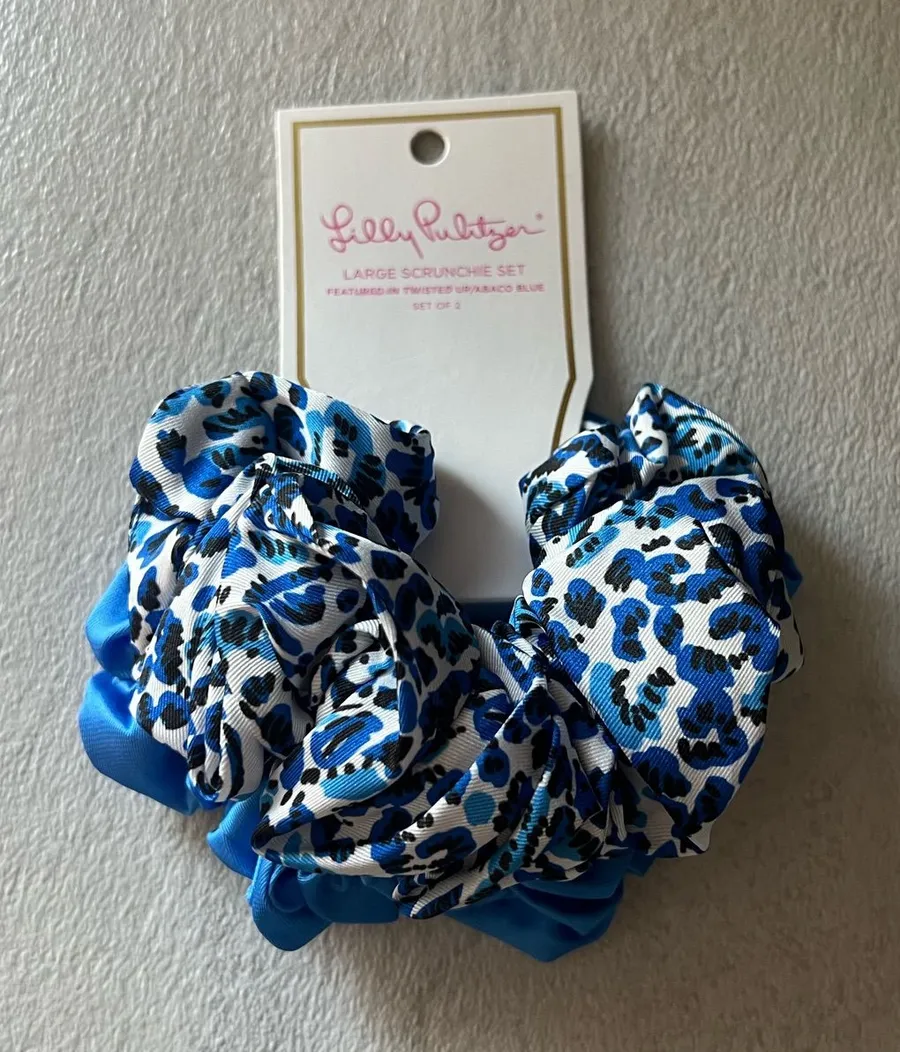 {Lilly Pulitzer} Brand New Satin Large Scrunchie Set