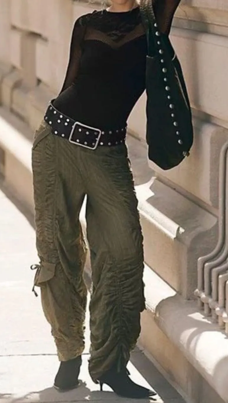 NWT Free People Hex Hip Belt in Black