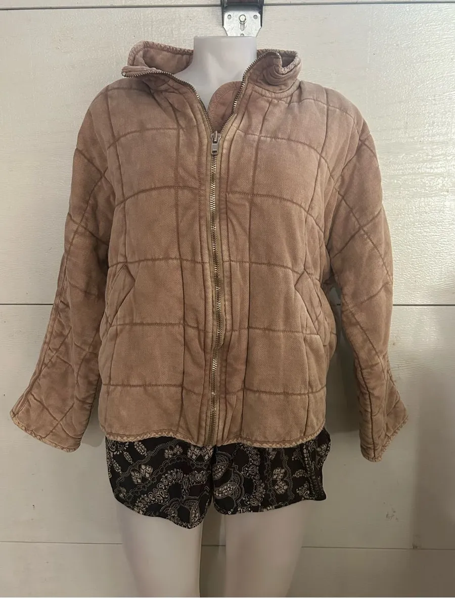 Free People Dolman Quilted Knit Jacket
