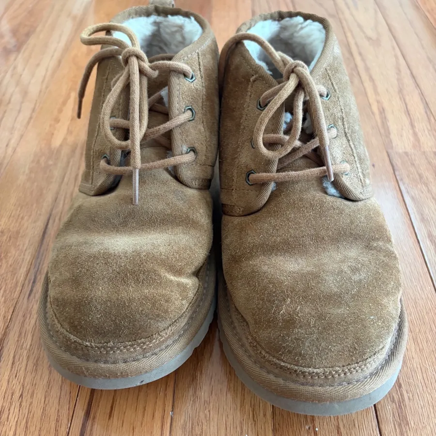 UGG Neumel Chestnut Suede Lace Up Ankle Boots Women 9