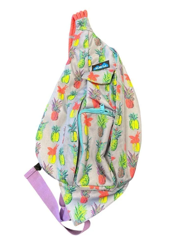 KAVU Pineapple Mini Rope Sling Pack Bag