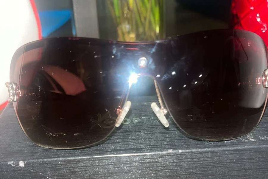 Rimless Gradient Brown Women's Sunglasses