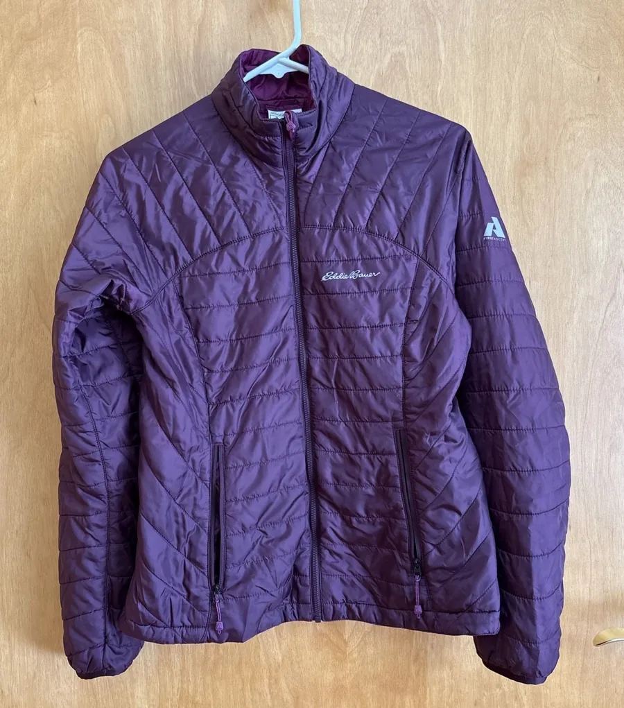 Eddie Bauer Women's First Ascent Reversible Jacket Purple Coat Puffer Size XS