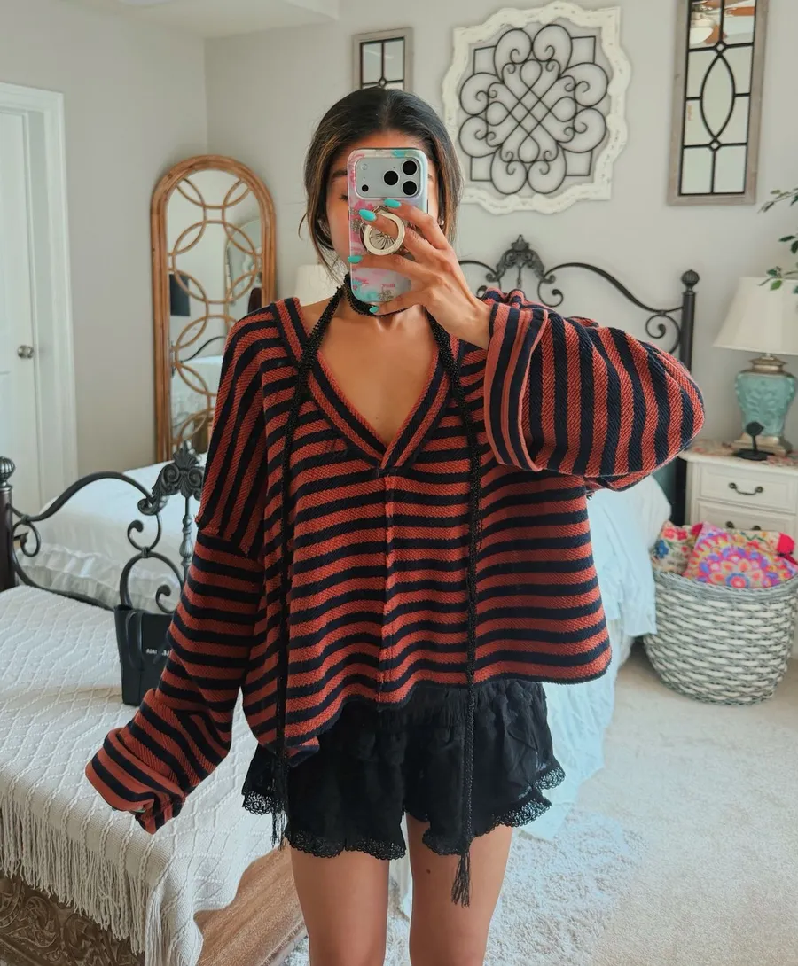 Free People Alyria Tie Back Pullover