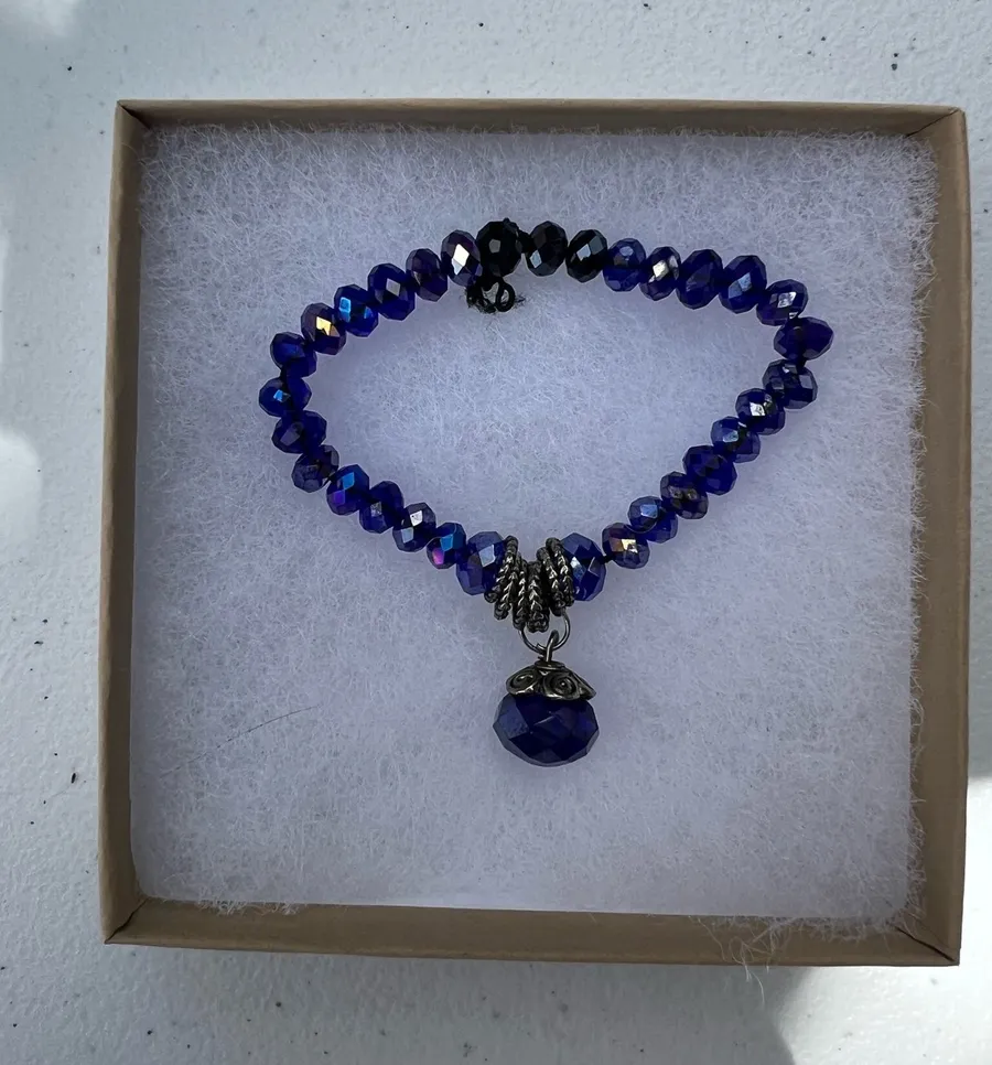 Blue Gems Stretchy Bracelet