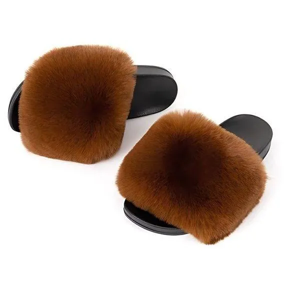 Funky Monkey Fluffy Slippers Slide