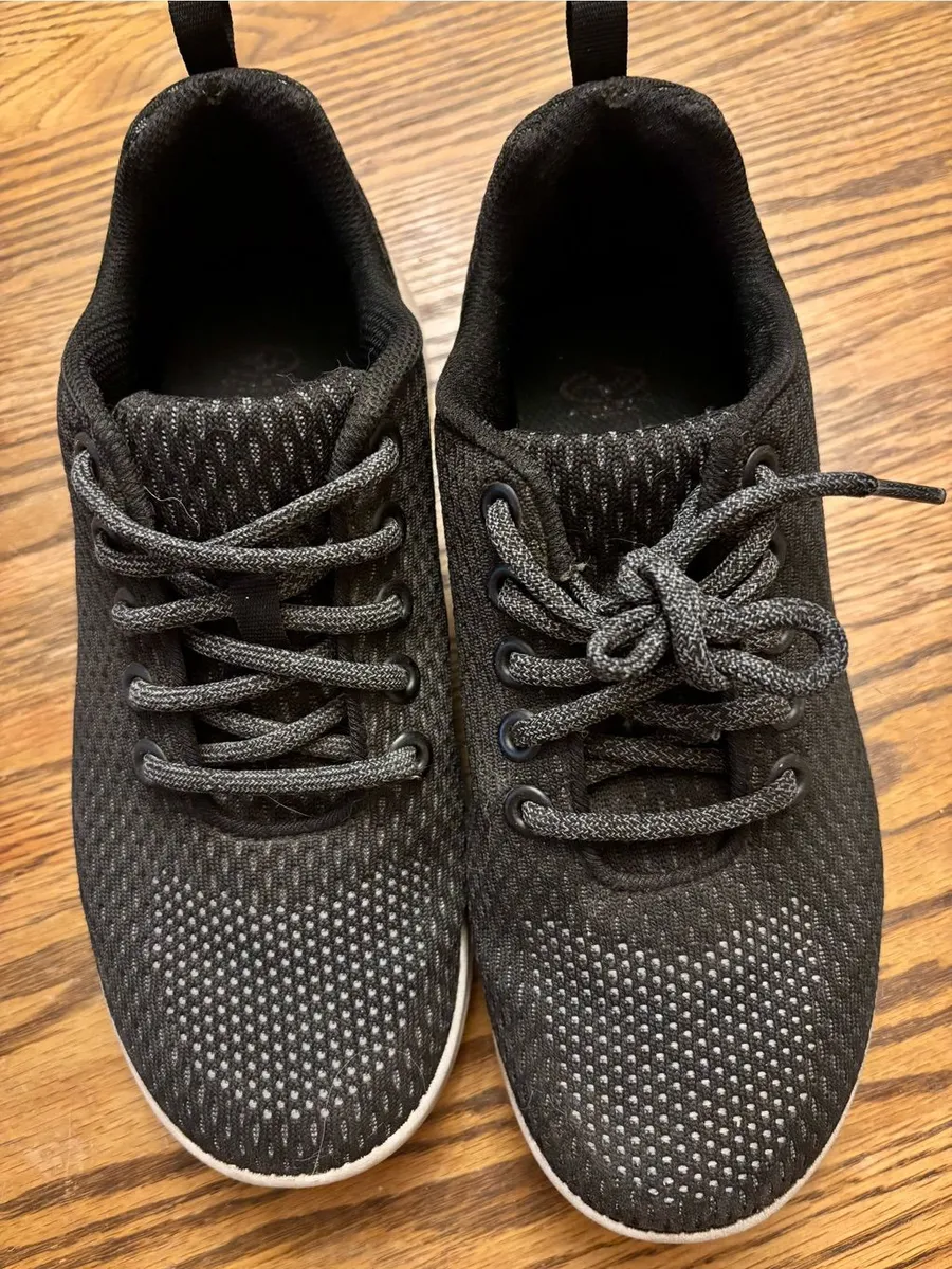 Women’s Black Knit Athletic Sneakers