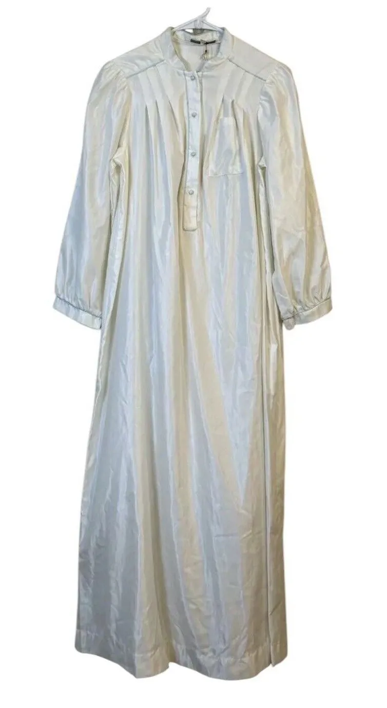 Vintage Barbizon Night Gown Womens Cuddleskin Sleepware Dress Size Small Satin