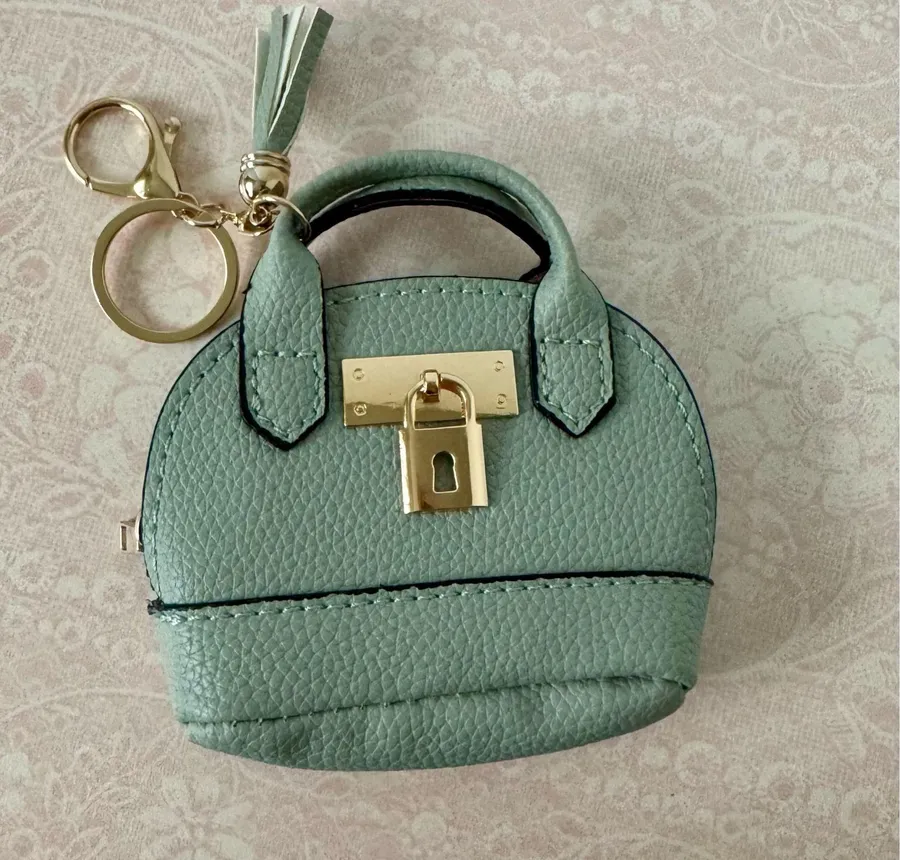 Mini Handbag Keychain Green