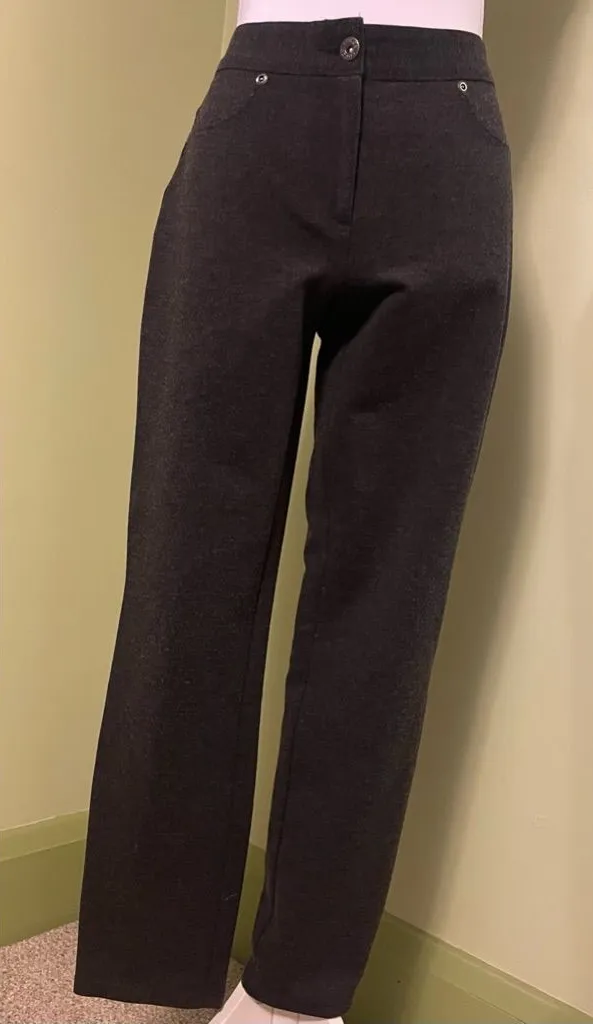Chico's PETITE Dark Gray Knit Pants