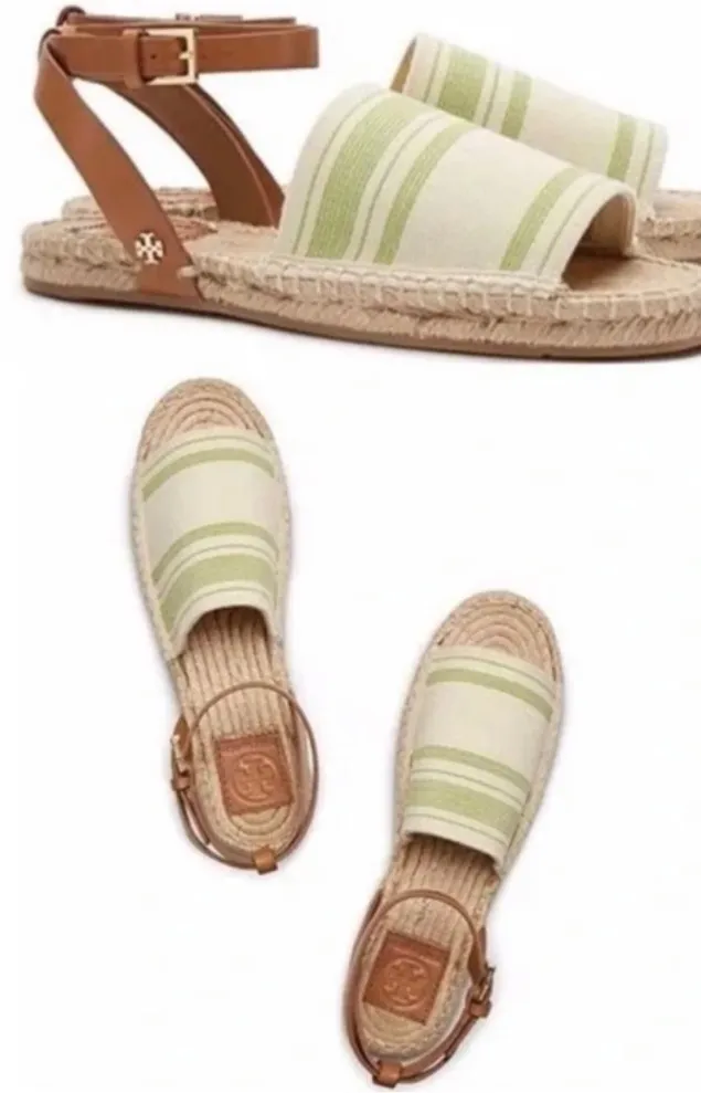 Tory Burch Stretch Canvas Espadrille Sandal