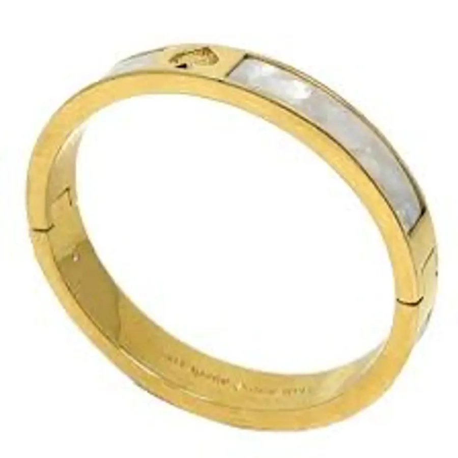 Kate Spade Gold & White Mother of Pearl Bangle Bracelet One Size