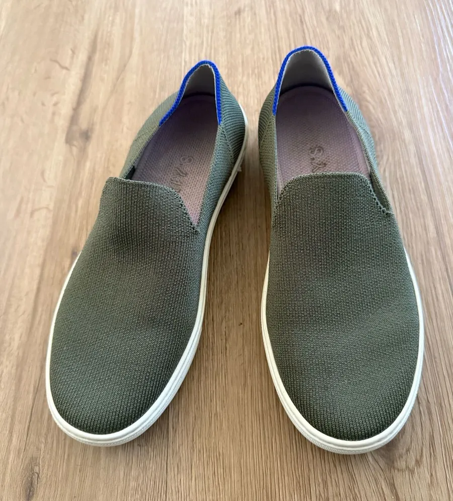 Rothy's The Original Slip-On in Green Classic Casual Shoes Women’s Size 6.5