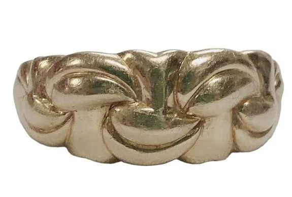 Atasay Kuyumculuk AK 14K Yellow Gold Smooth Byzantine Sz 10 Band State Ring