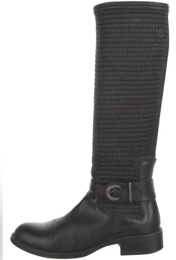 Aquatalia Odilia Weatherproof Riding Boot 9.5 Black