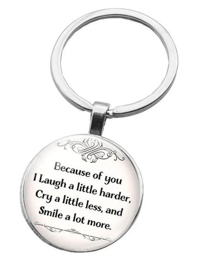 Love Friendship Silver Keychain